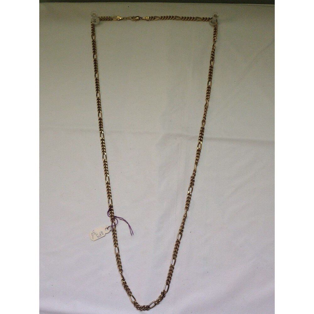 Gold plated 2mm Figaro chain 30"